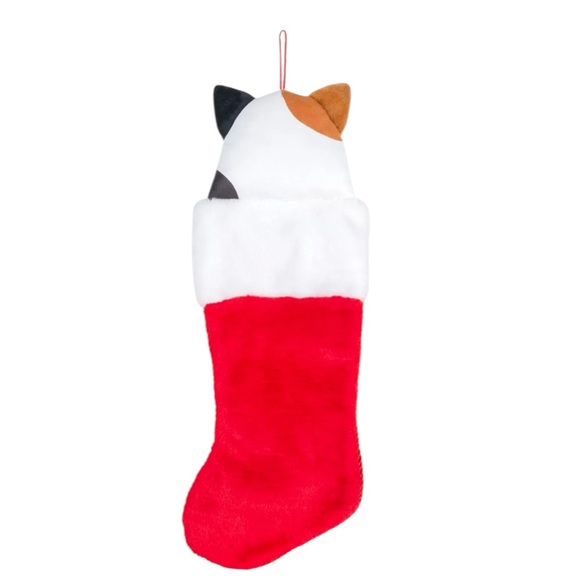 NWT Squishmallows Holiday Stocking – Calico Cat w/ Christmas Tree Glasses - Picture 2 of 5